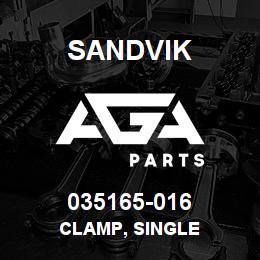035165-016 Sandvik CLAMP, SINGLE | AGA Parts