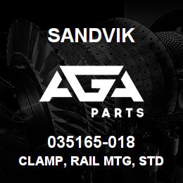 035165-018 Sandvik CLAMP, RAIL MTG, STD, 0.984" | AGA Parts