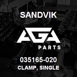 035165-020 Sandvik CLAMP, SINGLE | AGA Parts