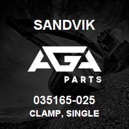 035165-025 Sandvik CLAMP, SINGLE | AGA Parts