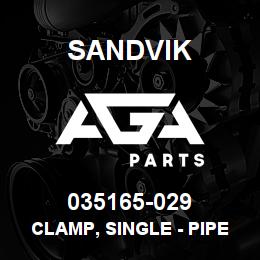 035165-029 Sandvik CLAMP, SINGLE - PIPE OD 1-3/4 | AGA Parts