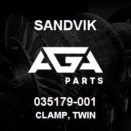 035179-001 Sandvik CLAMP, TWIN | AGA Parts