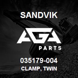 035179-004 Sandvik CLAMP, TWIN | AGA Parts