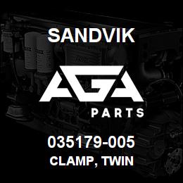 035179-005 Sandvik CLAMP, TWIN | AGA Parts