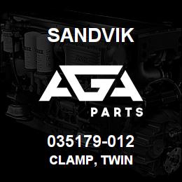 035179-012 Sandvik CLAMP, TWIN | AGA Parts