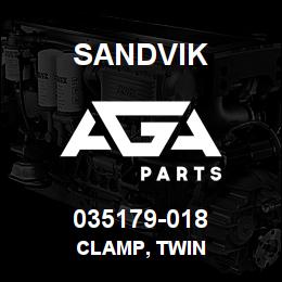 035179-018 Sandvik CLAMP, TWIN | AGA Parts