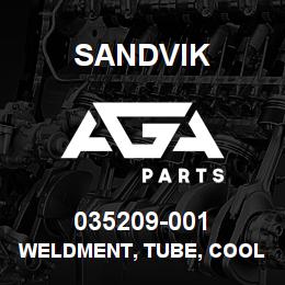 035209-001 Sandvik WELDMENT, TUBE, COOLER LINE | AGA Parts