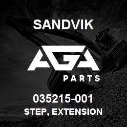 035215-001 Sandvik STEP, EXTENSION | AGA Parts