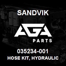 035234-001 Sandvik HOSE KIT, HYDRAULIC SYSTEM | AGA Parts