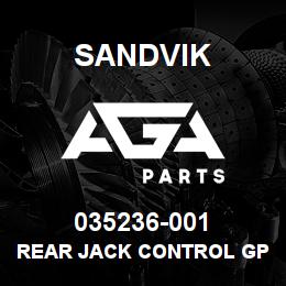 035236-001 Sandvik REAR JACK CONTROL GP 60" STROKE | AGA Parts