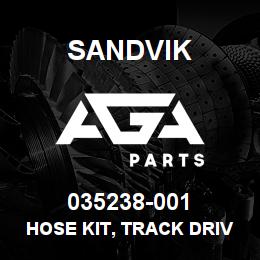035238-001 Sandvik HOSE KIT, TRACK DRIVE GROUP, DR460 | AGA Parts