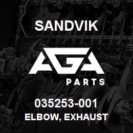 035253-001 Sandvik ELBOW, EXHAUST | AGA Parts