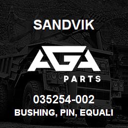 035254-002 Sandvik BUSHING, PIN, EQUALIZER | AGA Parts