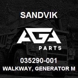 035290-001 Sandvik WALKWAY, GENERATOR MOUNT WLDMT | AGA Parts