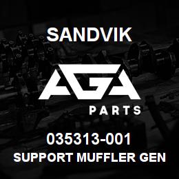 035313-001 Sandvik SUPPORT MUFFLER GEN SET | AGA Parts
