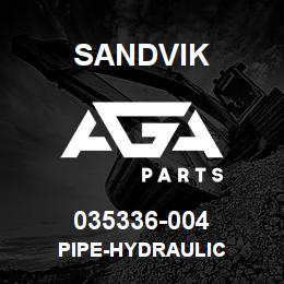 035336-004 Sandvik PIPE-HYDRAULIC | AGA Parts