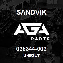 035344-003 Sandvik U-BOLT | AGA Parts