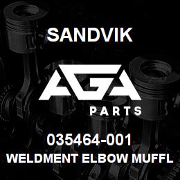 035464-001 Sandvik WELDMENT ELBOW MUFFLER FLANGE | AGA Parts
