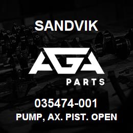 035474-001 Sandvik PUMP, AX. PIST. OPEN LOOP | AGA Parts
