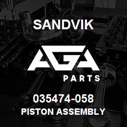 035474-058 Sandvik PISTON ASSEMBLY | AGA Parts