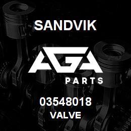 03548018 Sandvik VALVE | AGA Parts