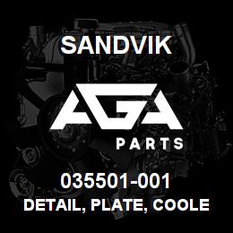 035501-001 Sandvik DETAIL, PLATE, COOLER LINE SUPP | AGA Parts