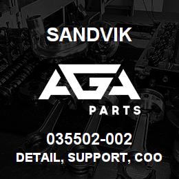 035502-002 Sandvik DETAIL, SUPPORT, COOLER LINE | AGA Parts