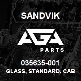 035635-001 Sandvik GLASS, STANDARD, CAB DR460 | AGA Parts