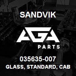 035635-007 Sandvik GLASS, STANDARD, CAB DR460 | AGA Parts