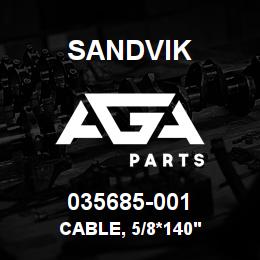 035685-001 Sandvik CABLE, 5/8*140' | AGA Parts