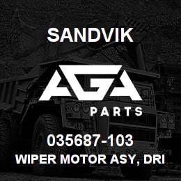 035687-103 Sandvik WIPER MOTOR ASY, DRILL GLASS | AGA Parts