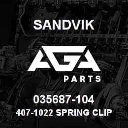 035687-104 Sandvik 407-1022 SPRING CLIP | AGA Parts