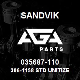 035687-110 Sandvik 306-1158 STD UNITIZED BRACKET LH | AGA Parts