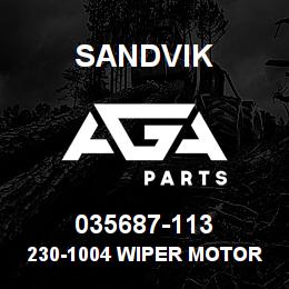 035687-113 Sandvik 230-1004 WIPER MOTOR LEFT HAND | AGA Parts
