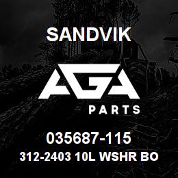 035687-115 Sandvik 312-2403 10L WSHR BOTTLE, W/3 PUMP | AGA Parts