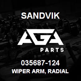 035687-124 Sandvik WIPER ARM, RADIAL | AGA Parts