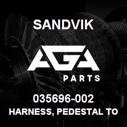 035696-002 Sandvik HARNESS, PEDESTAL TO CAB DR460 | AGA Parts