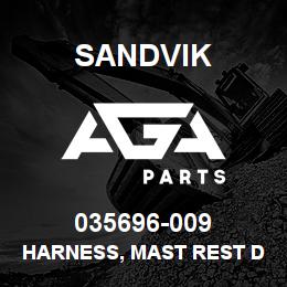 035696-009 Sandvik HARNESS, MAST REST DR460 | AGA Parts
