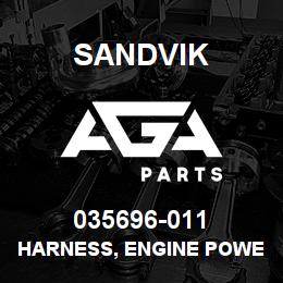 035696-011 Sandvik HARNESS, ENGINE POWER CABLES CAT D | AGA Parts