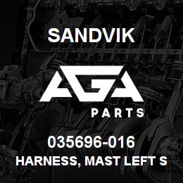 035696-016 Sandvik HARNESS, MAST LEFT SIDE DR460 | AGA Parts