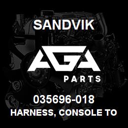 035696-018 Sandvik HARNESS, CONSOLE TO SEAT DR460 | AGA Parts