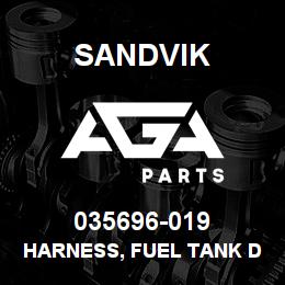 035696-019 Sandvik HARNESS, FUEL TANK DR460 | AGA Parts