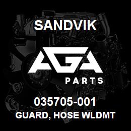 035705-001 Sandvik GUARD, HOSE WLDMT | AGA Parts