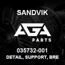 035732-001 Sandvik DETAIL, SUPPORT, BREAKOUT TONG | AGA Parts