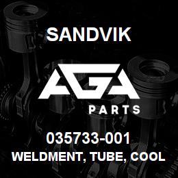 035733-001 Sandvik WELDMENT, TUBE, COOLER LINE, D90 | AGA Parts