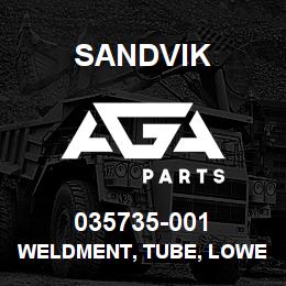 035735-001 Sandvik WELDMENT, TUBE, LOWER COOLER LINE | AGA Parts