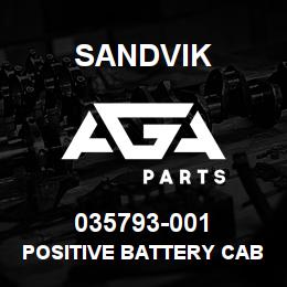 035793-001 Sandvik POSITIVE BATTERY CABLE ASSEMBLY | AGA Parts