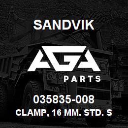 035835-008 Sandvik CLAMP, 16 MM. STD. STAUFF | AGA Parts
