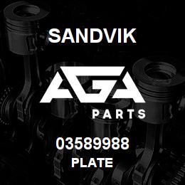 03589988 Sandvik PLATE | AGA Parts