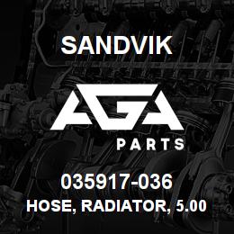 035917-036 Sandvik HOSE, RADIATOR, 5.00" FLEX | AGA Parts